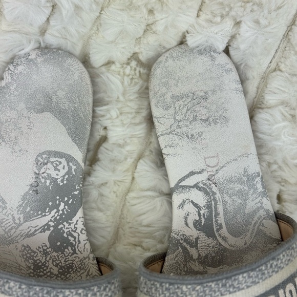 Dior Women's Size 38 Slide Embroidered Cotton - Picture 6 of 11